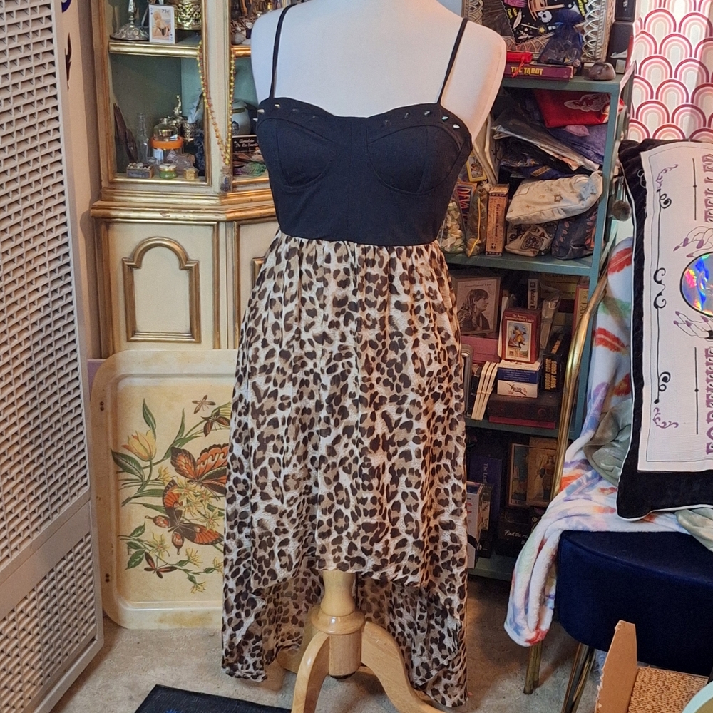 Iris Black and Cream Dress